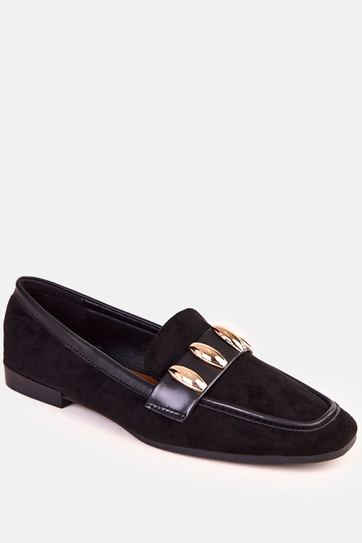 Czarne eleganckie baleriny ze złotą... Czarne eleganckie baleriny ze złotą...