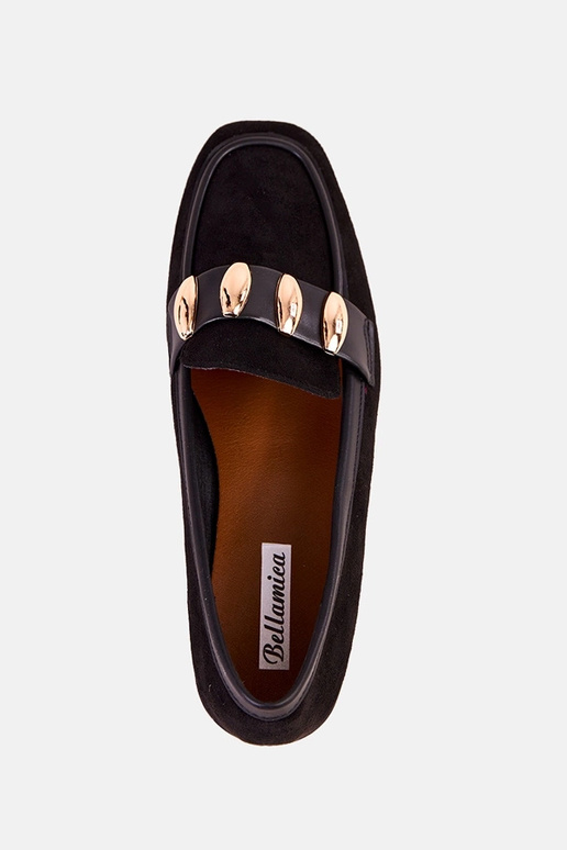 Czarne eleganckie baleriny ze złotą... Czarne eleganckie baleriny ze złotą...