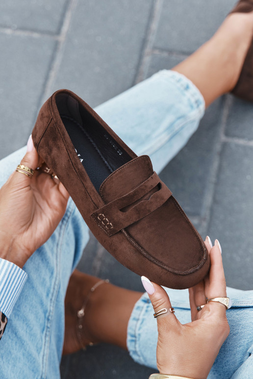 Loafers Moccasins Ladies Flat Dark Brown Soreline Loafers Moccasins Ladies Flat Dark Brown Soreline
