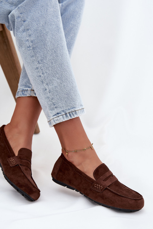 Loafers Moccasins Ladies Flat Dark Brown Soreline Loafers Moccasins Ladies Flat Dark Brown Soreline