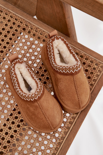 Children's Snow Boots With Embroidery Camel Prina 2