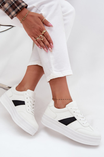 Women's Sneakers on Platform White Elvessia