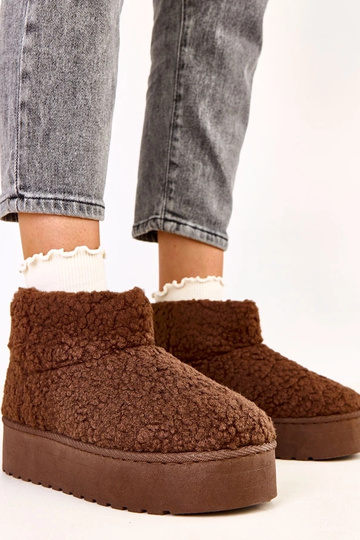 Ciemnobrązowe śniegowce z...