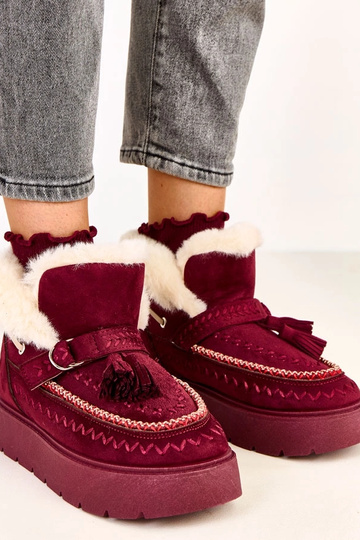 Bordowe śniegowce na...