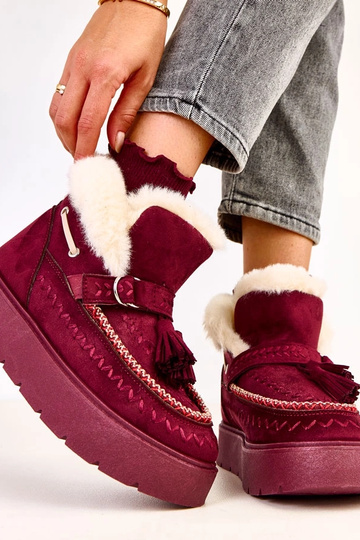 Bordowe śniegowce na... 2