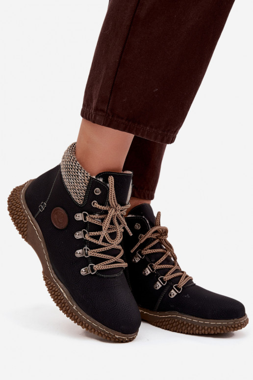 Insulated ankle boots trapper women's black Zenaya