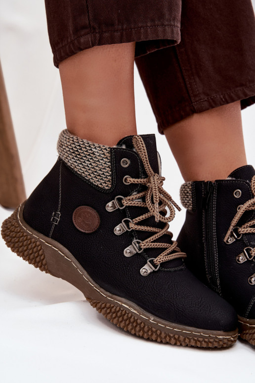 Insulated ankle boots trapper women's black Zenaya