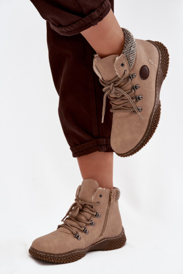 Insulated Trapper Boots Women's Beige Zenaya 2