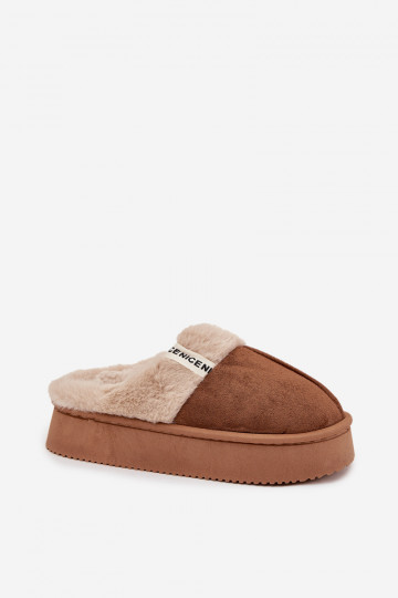 Women's slippers with fur Brown Parisse 2