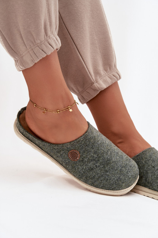 Home footwear women's slippers Inblu CS000047 green