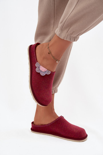 Women's slippers with flower Inblu CS000043 Bordeaux 2