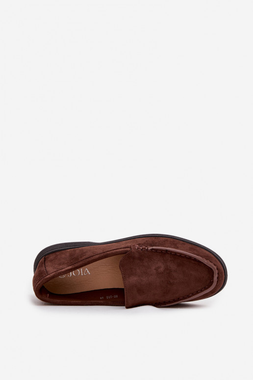 Women's Moccasins From Eco Suede Chocolate Tynara Women's Moccasins From Eco Suede Chocolate Tynara