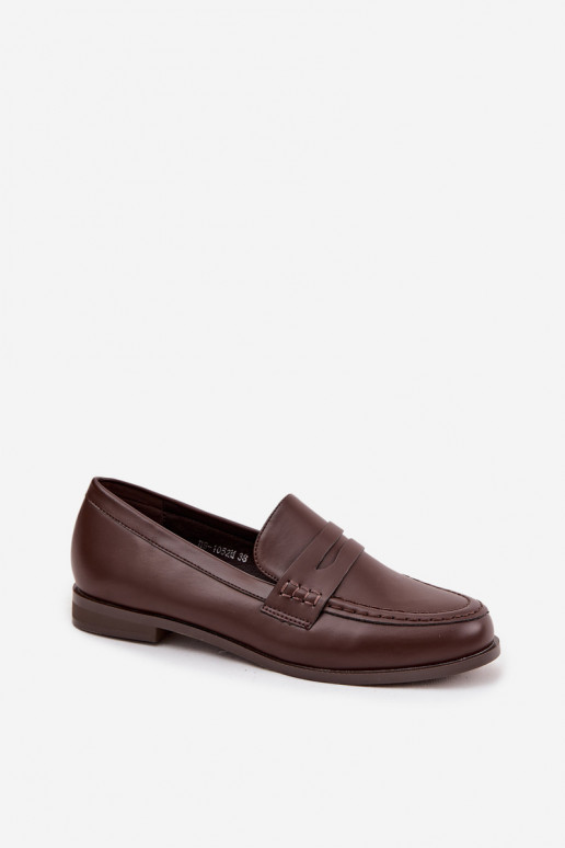 Loafers Women Eco Leather Brown Bessina Loafers Women Eco Leather Brown Bessina