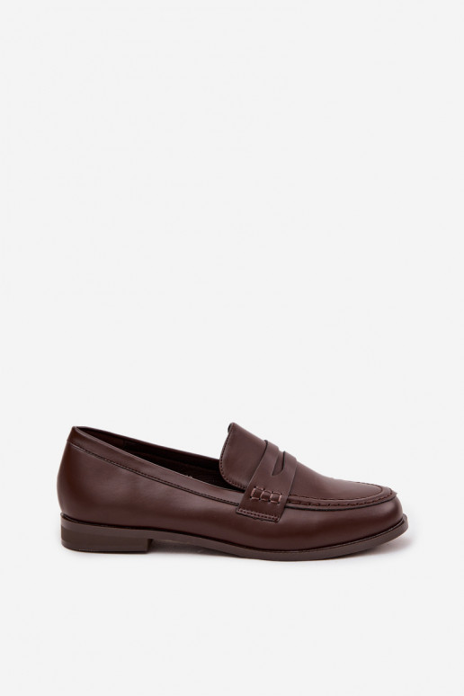 Loafers Women Eco Leather Brown Bessina Loafers Women Eco Leather Brown Bessina