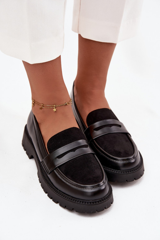 Women's Moccasins From Eco Leather Black Cailen Women's Moccasins From Eco Leather Black Cailen