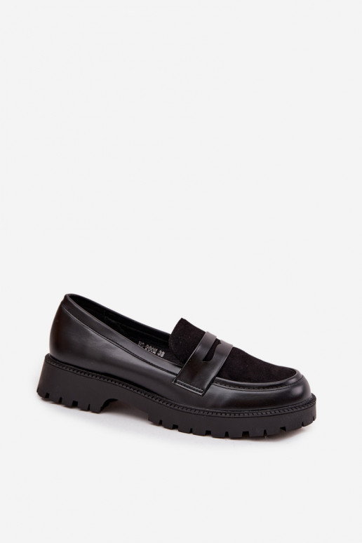 Women's Moccasins From Eco Leather Black Cailen Women's Moccasins From Eco Leather Black Cailen
