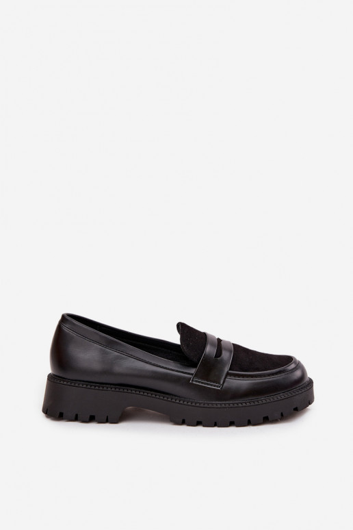 Women's Moccasins From Eco Leather Black Cailen Women's Moccasins From Eco Leather Black Cailen
