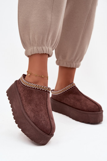 Women's Snow Boots With Decorative Embroidery Chocolate Jenira 2