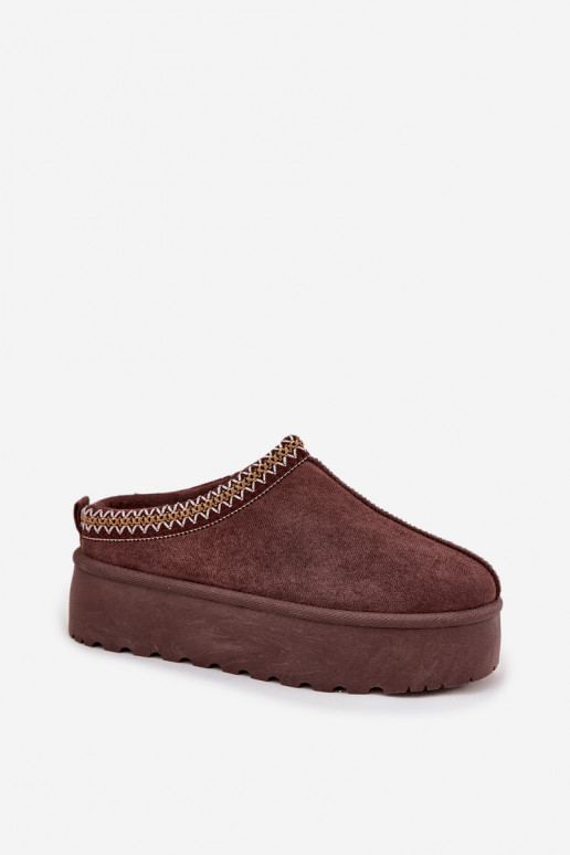 Women's Snow Boots With Decorative Embroidery Chocolate Jenira Women's Snow Boots With Decorative Embroidery Chocolate Jenira