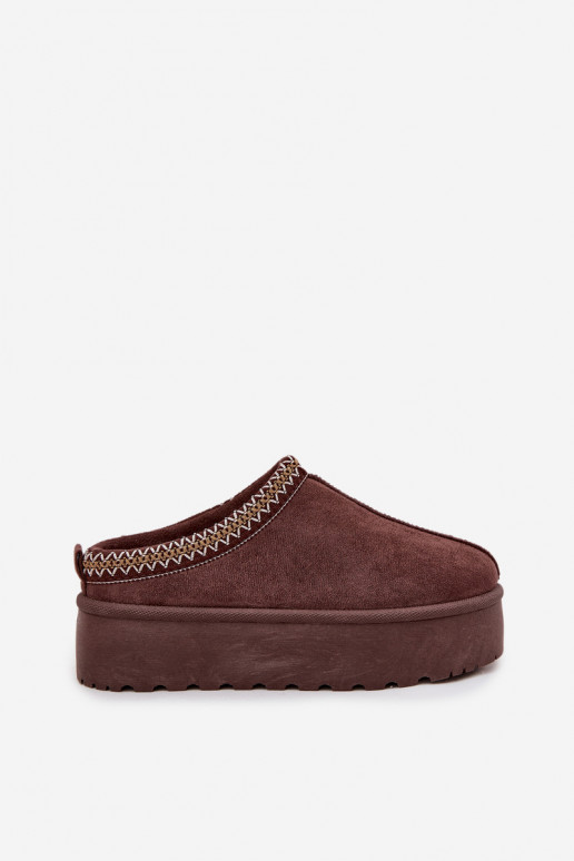 Śniegowce DamskiewithOzdobnym Haftem Czekoladowe Jenira Śniegowce DamskiewithOzdobnym Haftem Czekoladowe Jenira