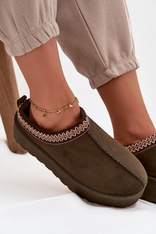 Śniegowce DamskiewithOzdobnym Haftem Ciemnozielone Jenira Śniegowce DamskiewithOzdobnym Haftem Ciemnozielone Jenira