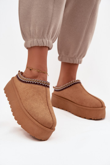 Women's Snow Boots With Decorative Embroidery Camel Jenira 2