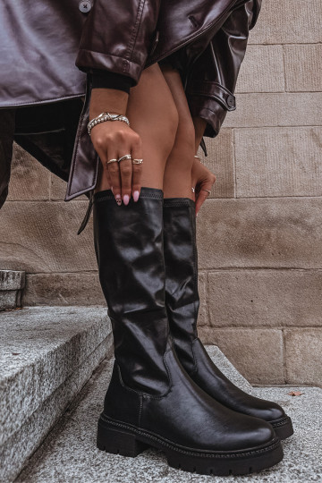 Women's Boots from Eco Leather Black Oceana