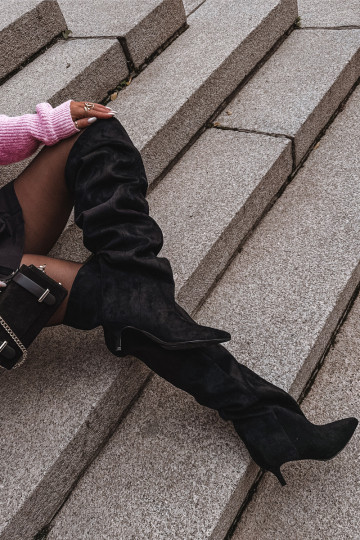 Slip-on Women's High Heel Boots Black Ysolienne 2