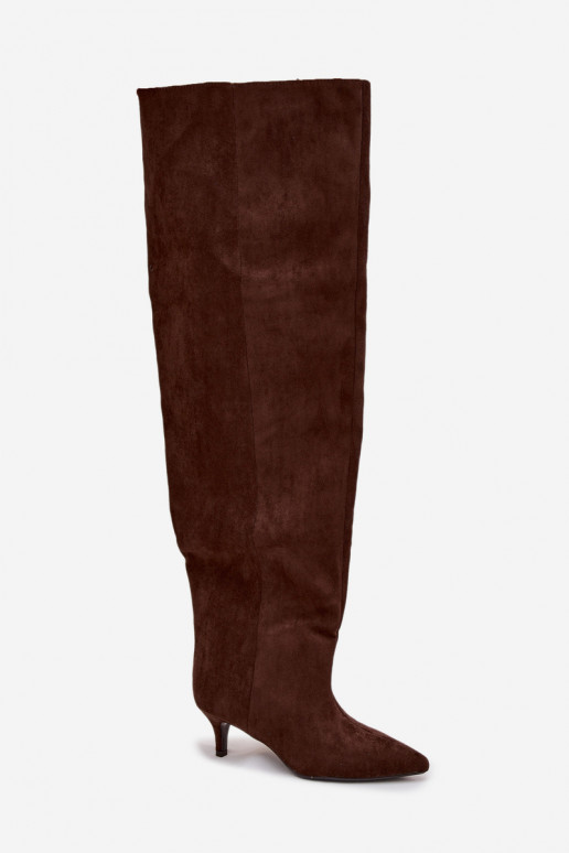 Slip-on Women's Boots on Heel Chocolate Ysolienne Slip-on Women's Boots on Heel Chocolate Ysolienne