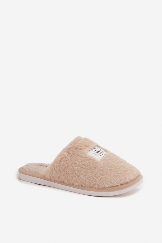 Home Shoes Ladies Furry Beige Maelis Home Shoes Ladies Furry Beige Maelis