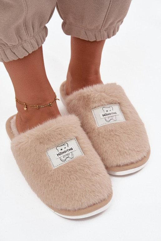 Home Shoes Ladies Furry Beige Maelis Home Shoes Ladies Furry Beige Maelis