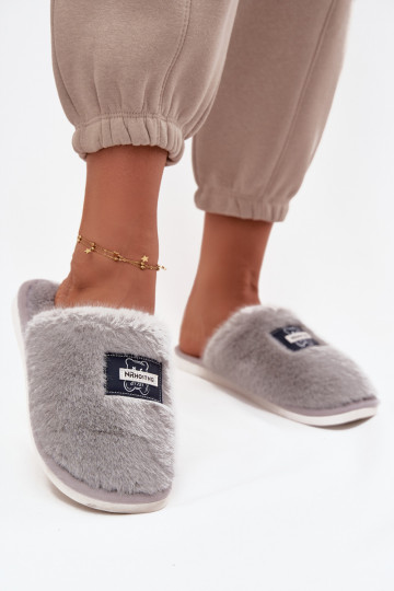 Home Shoes Women's Furry Gray Slippers Maelis 2