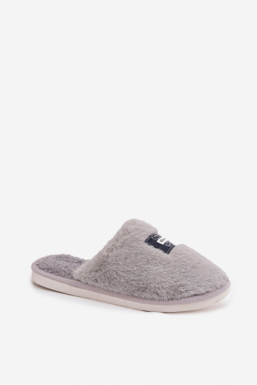 Home Shoes Women's Furry Gray Slippers Maelis Home Shoes Women's Furry Gray Slippers Maelis
