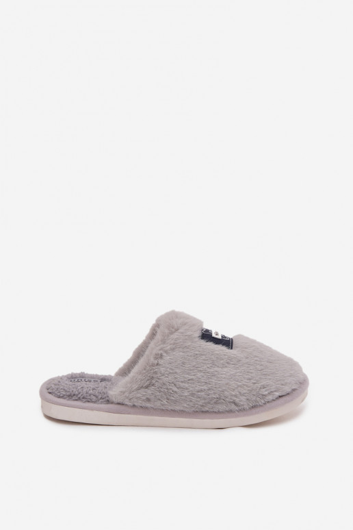 Home Shoes Women's Furry Gray Slippers Maelis Home Shoes Women's Furry Gray Slippers Maelis