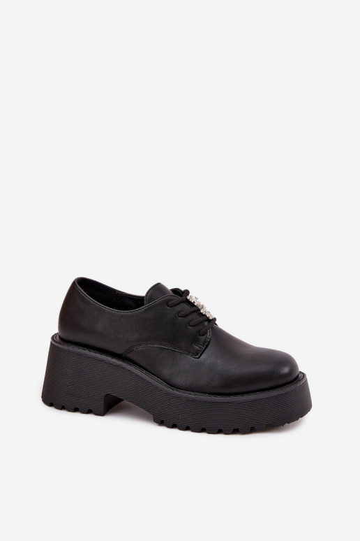 Women's Loafers with Buckle Eco Leather Black Laurea Women's Loafers with Buckle Eco Leather Black Laurea