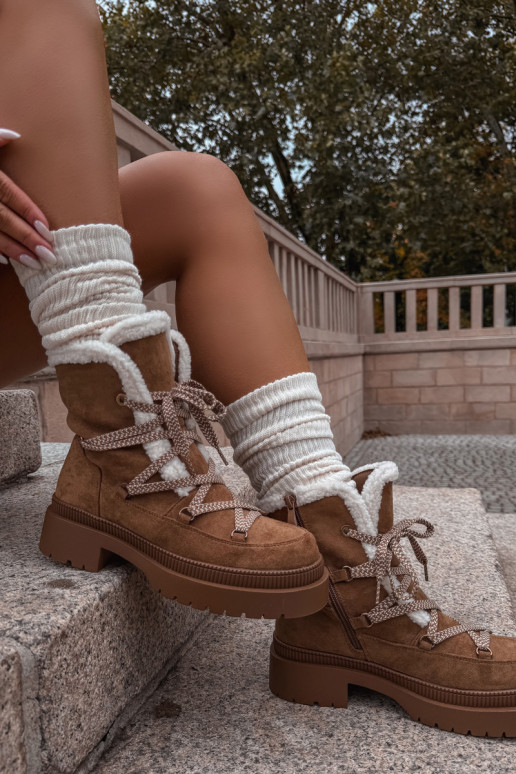 Women's Snow Boots With Fur Camel Irmara