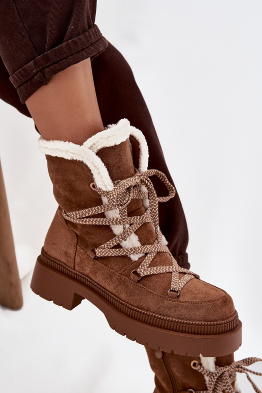 Women's Snow Boots With Fur Camel Irmara