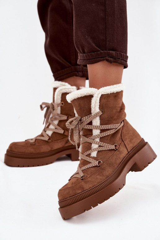 Women's Snow Boots With Fur Camel Irmara