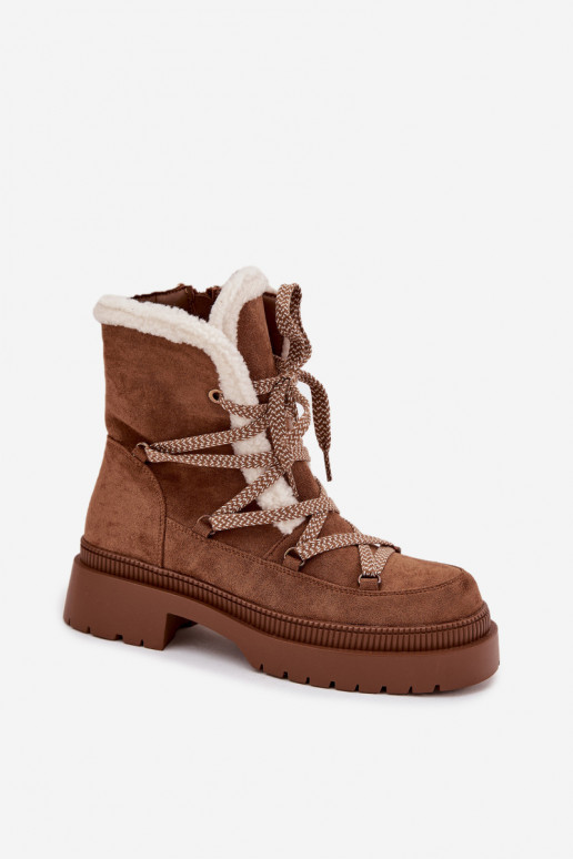 Women's Snow Boots With Fur Camel Irmara