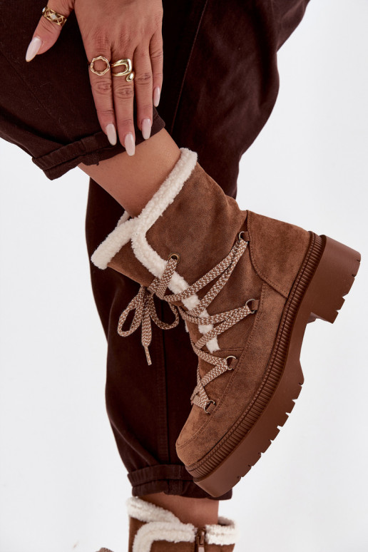 Women's Snow Boots With Fur Camel Irmara