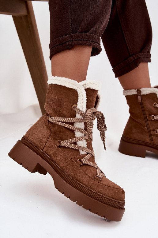 Women's Snow Boots With Fur Camel Irmara