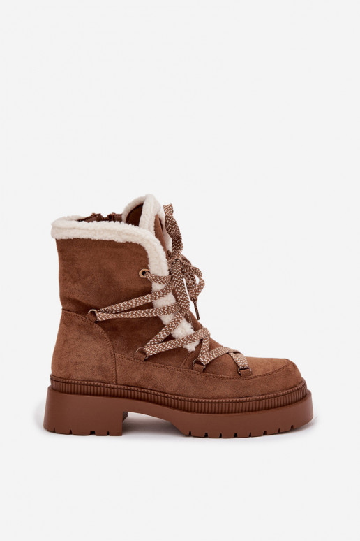 Women's Snow Boots With Fur Camel Irmara