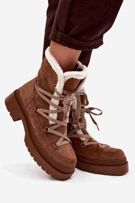Women's Snow Boots With Fur Camel Irmara