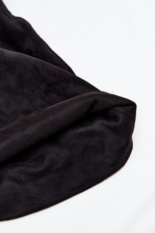 Slip-on Women's Boots with Heel Made of Eco Suede Black Noretta