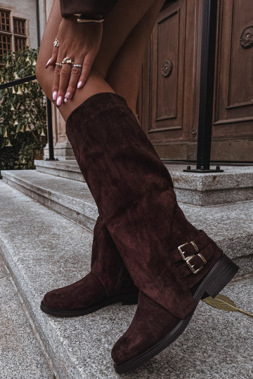 Insulated Women's Boots with Buckles Chocolate Umbria 2