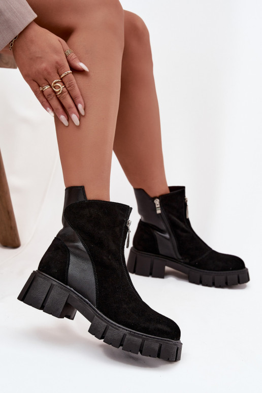 Women's Boots Made of Genuine Suede Lined D A JC52 874 Black Women's Boots Made of Genuine Suede Lined D A JC52 874 Black