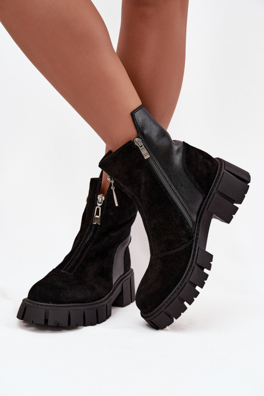 Women's Boots Made of Genuine Suede Lined D A JC52 874 Black Women's Boots Made of Genuine Suede Lined D A JC52 874 Black