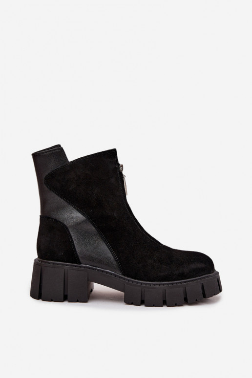 Women's Boots Made of Genuine Suede Lined D A JC52 874 Black Women's Boots Made of Genuine Suede Lined D A JC52 874 Black
