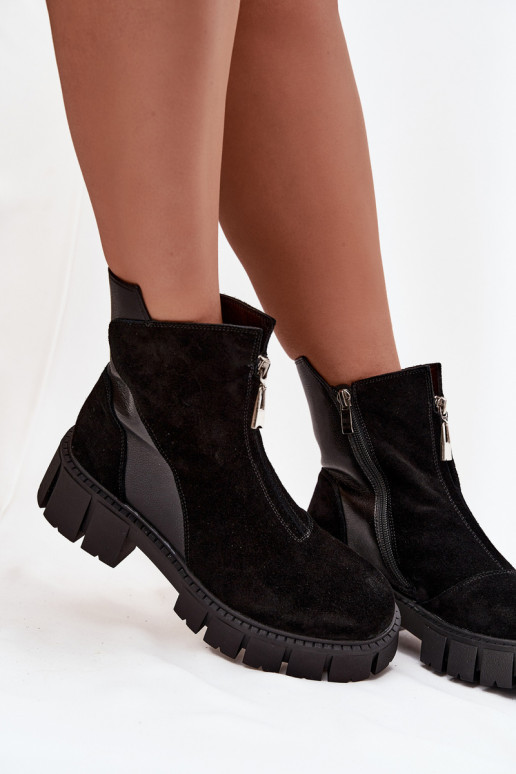 Women's Boots Made of Genuine Suede Lined D A JC52 874 Black Women's Boots Made of Genuine Suede Lined D A JC52 874 Black