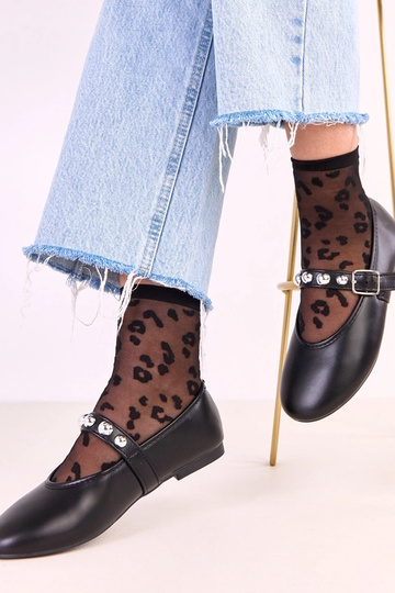 Czarne baleriny ze zdobioną... 2